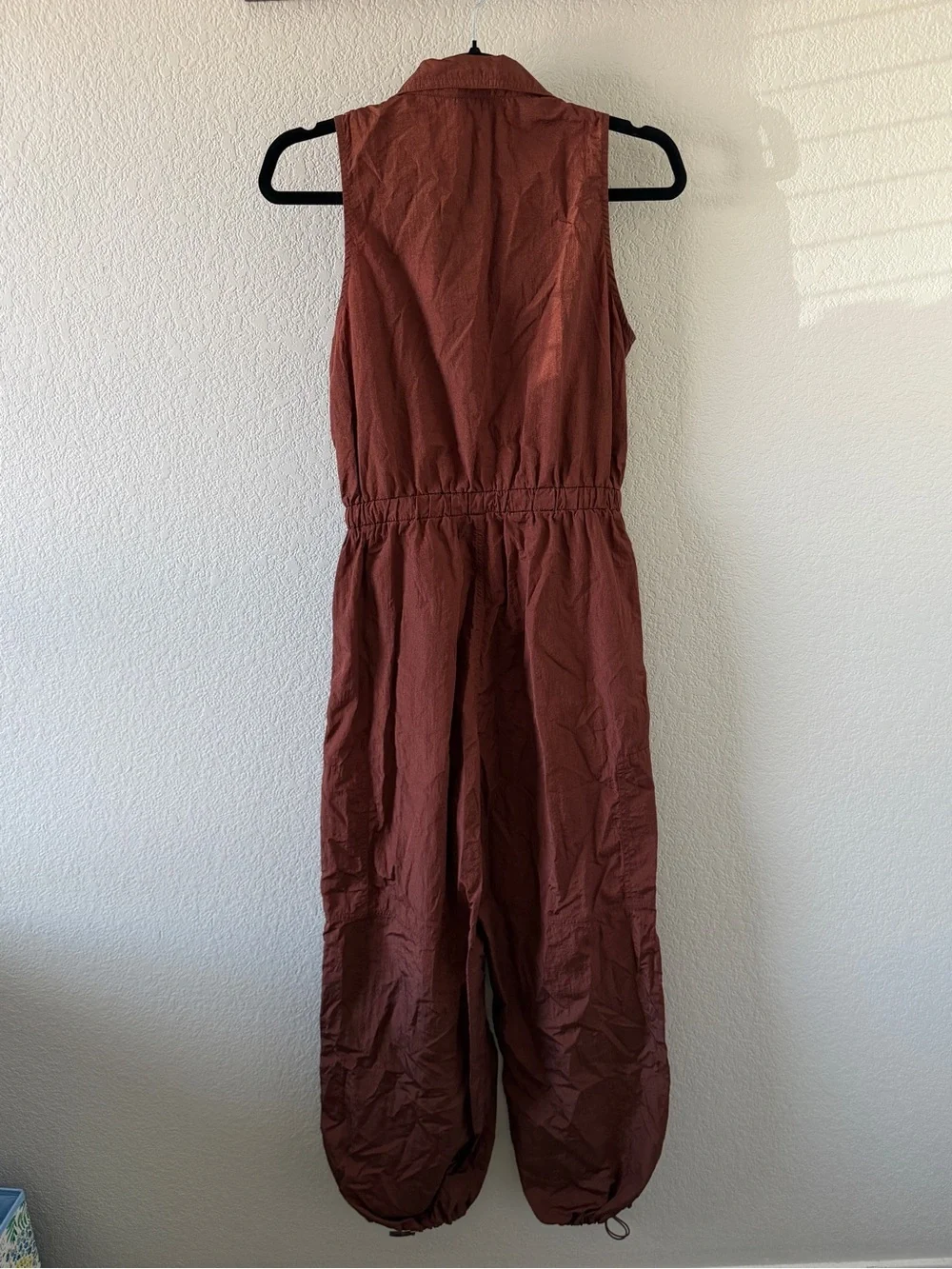 Rare London Balloon Sleeveless Parachute Jumpsuit Brown Free People Size 6